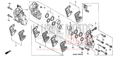 FRONT BRAKE CALIPER CBR600FS1 de 2001